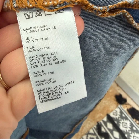 Maeve Anthropologie Denim Tie Shoulder Dress XL - Picture 4 of 9